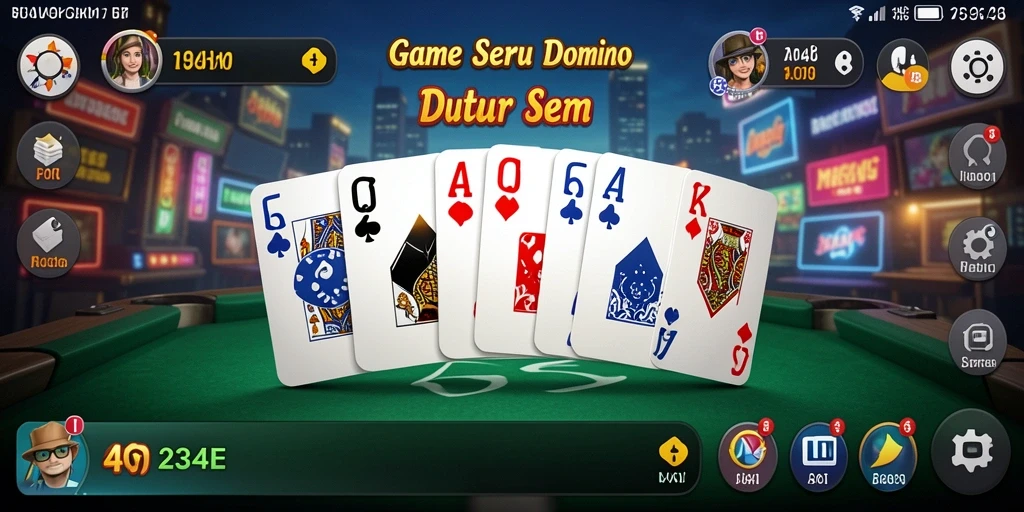 Screenshot utama dari gameplay seru Domino di 234E.