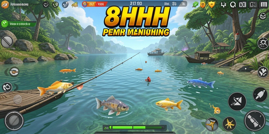 Tangkapan ikan besar dalam game 8HHH saat memancing.