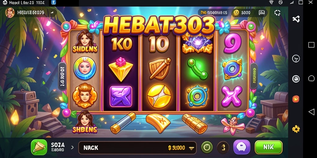 Tampilan gameplay menegangkan di HEBAT303 Slot.