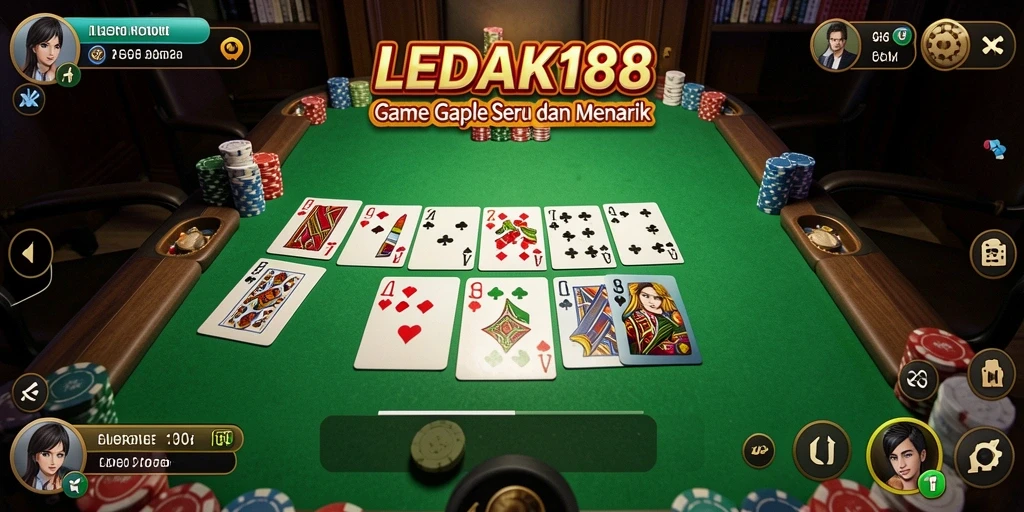 Gameplay seru Gaple di LEDAK188 dengan grafis menarik.