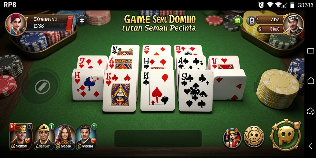Gameplay seru RP8 Domino yang menegangkan dan menyenangkan.