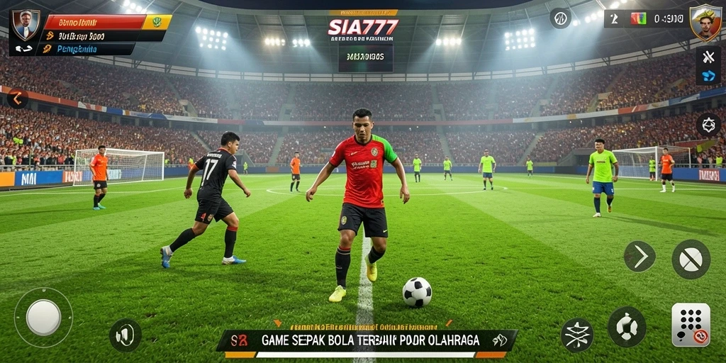 Tampilan menarik dari gameplay SIA777 dengan aksi sepak bola yang intens.