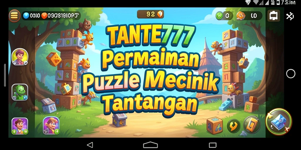 Screenshot gameplay TANTE777 menampilkan berbagai puzzle yang menantang.